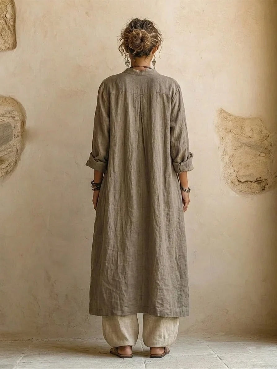 COMPLETO PATRICIA TRE PEZZI IN COTONE E LINO